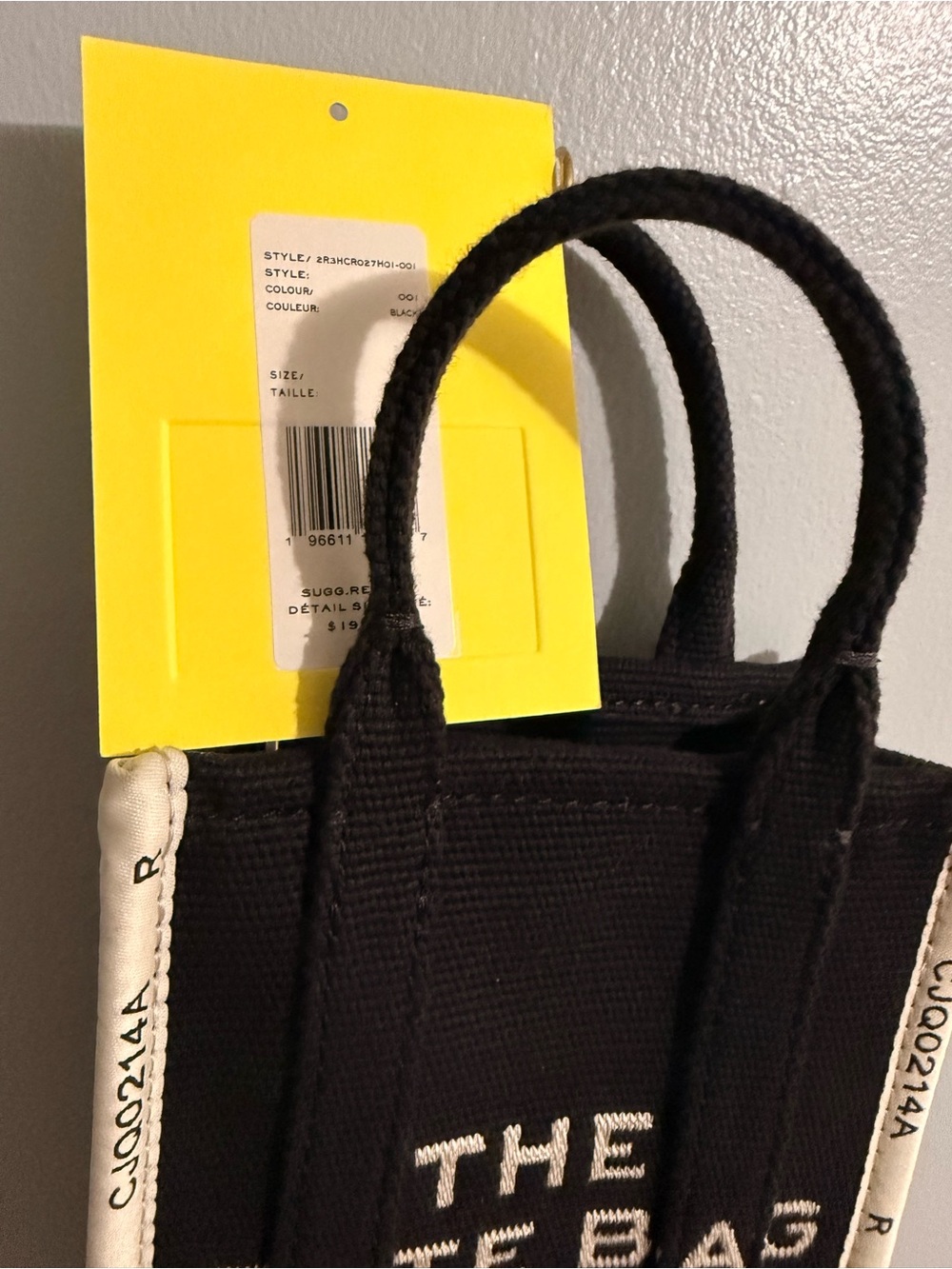 Marc Jacobs Black and Cream Mini Tote Crossbody with Logo - Picture 6 of 6